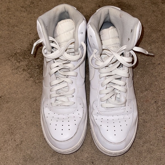 Hightop White Air Force 1’s - Picture 3 of 6